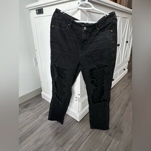 American Eagle Outfitters Black Denim Shorts size 14